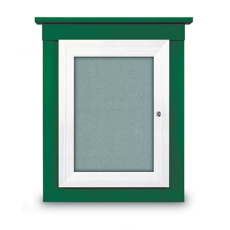 United Visual Products 60"x48" 2-Door Enclosed Letterboard, White Vinyl/Walnut UV2626O-WALNUT-WHITE